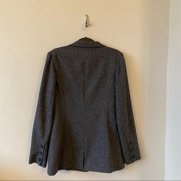 7 for All Mankind-Wool Blend Boyfriend Blazer (Size:Large) - Picture 4 of 11